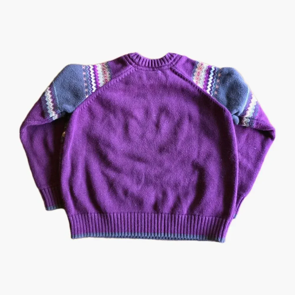 Gymboree 3T Boys Embroidered Forest Animal Sweater - Enchanted Forest - Burgundy